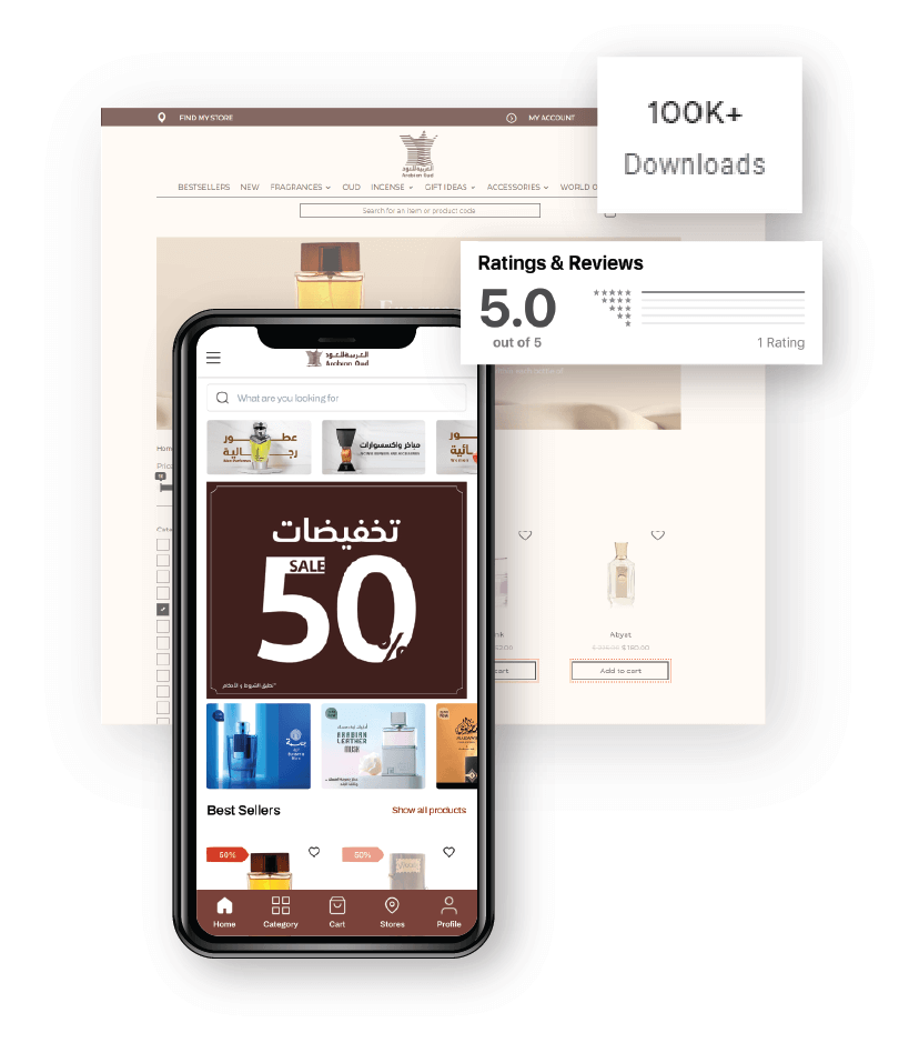 Arabian Oud Magento mobile app