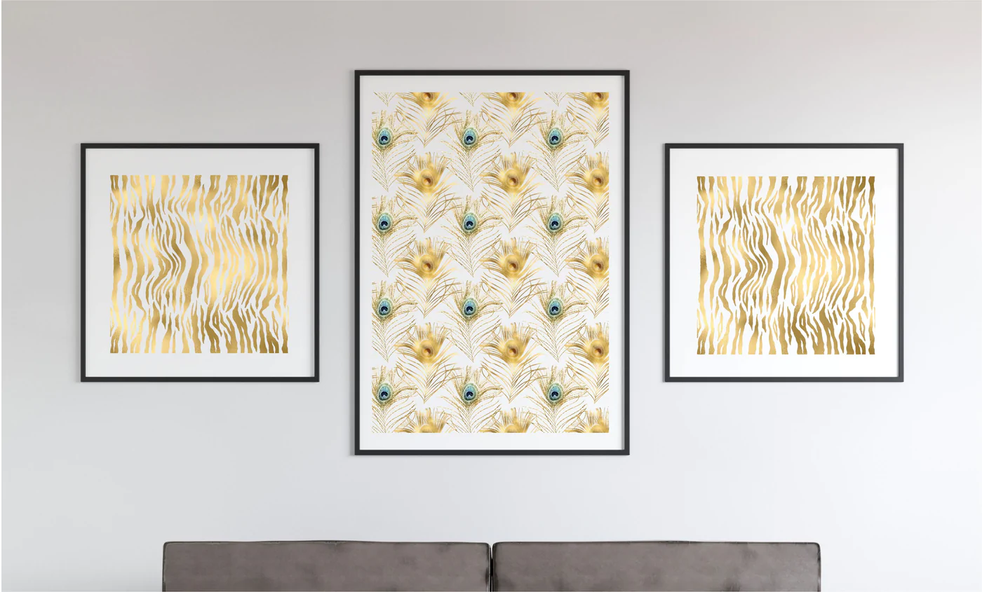 Framed Gold Animal Print