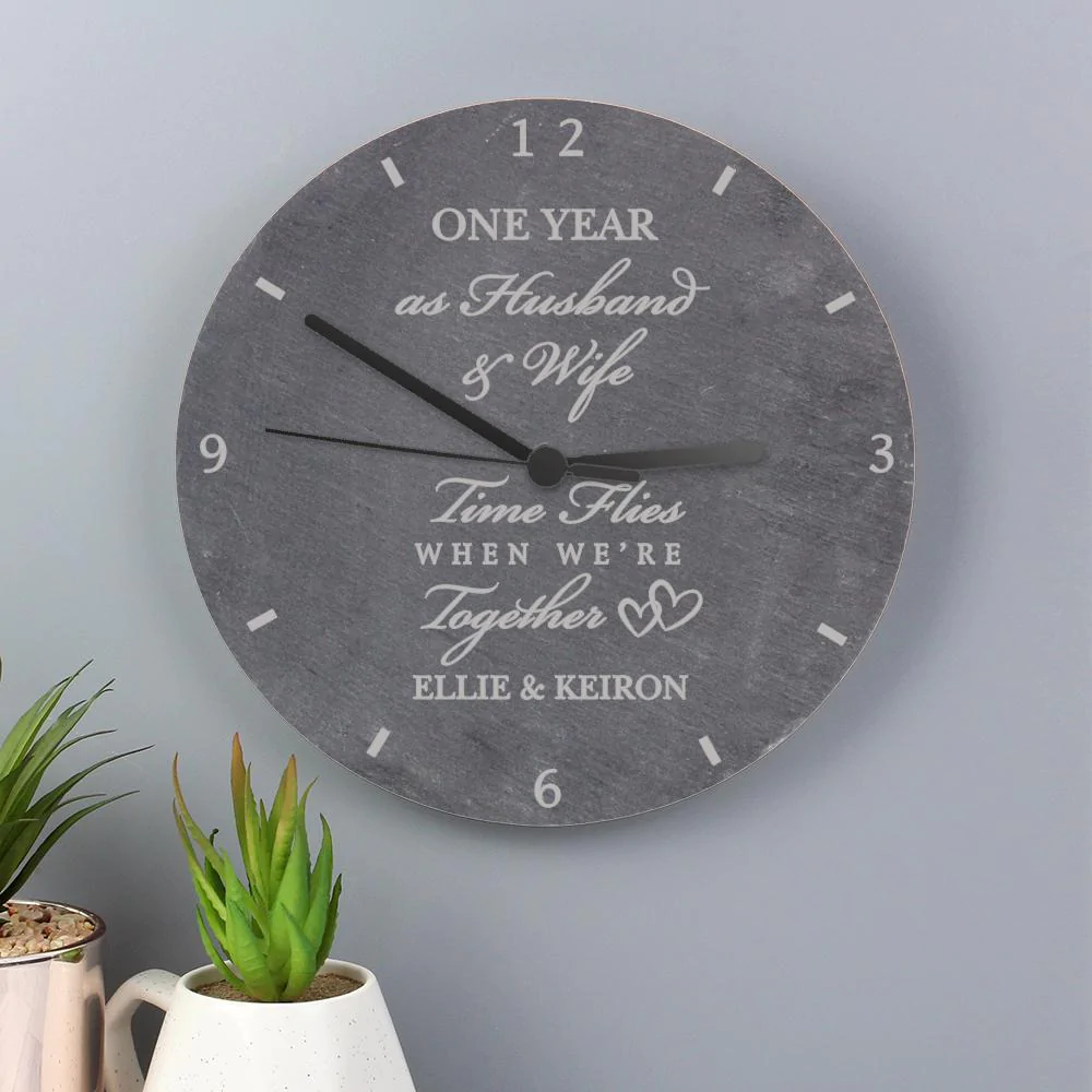 Anniversary slate clock