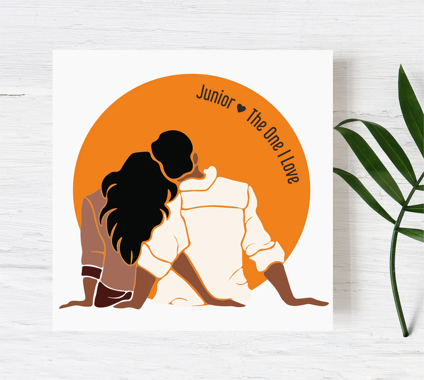 Personalised sunset card