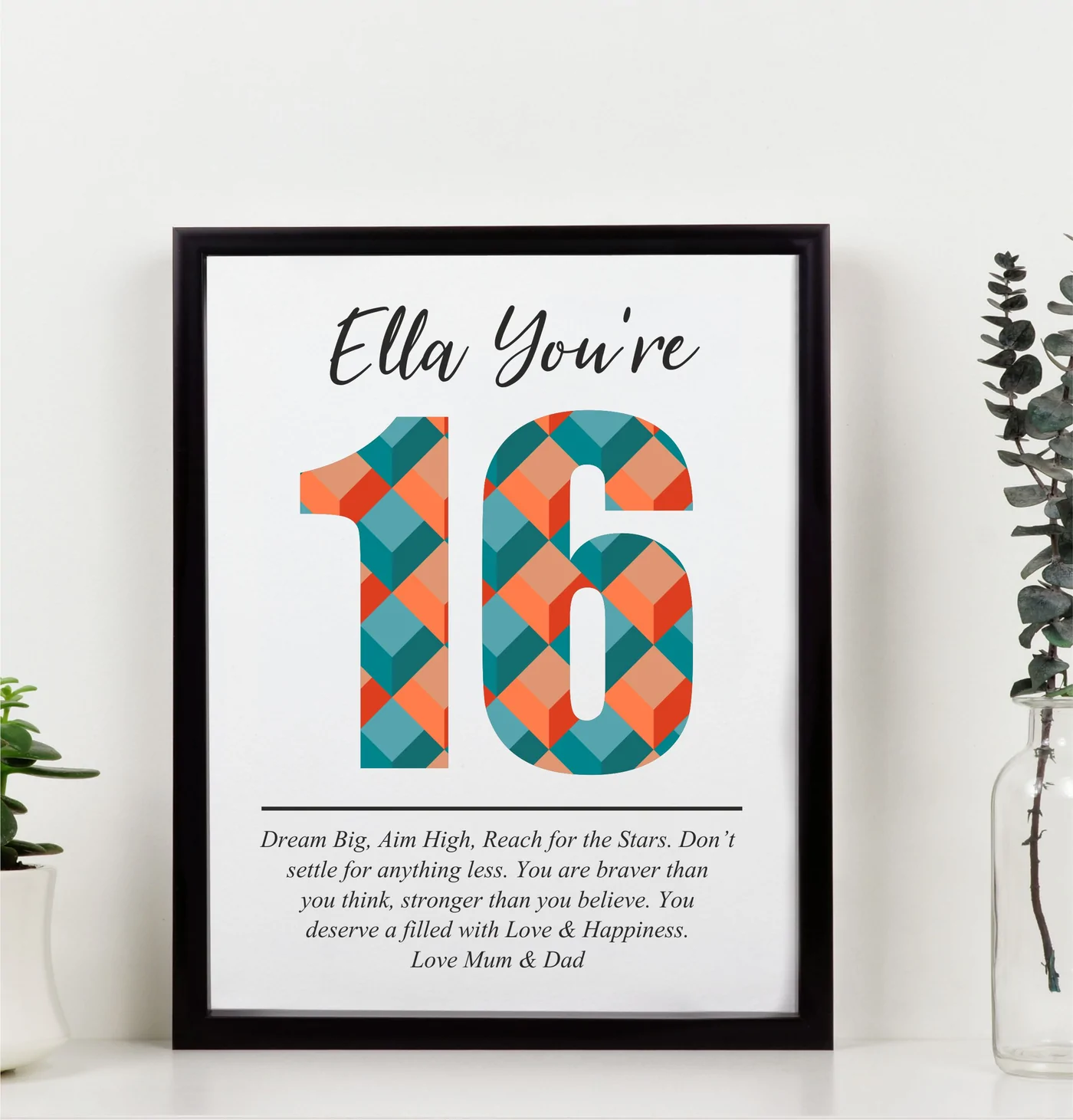 Personalised birthday frame