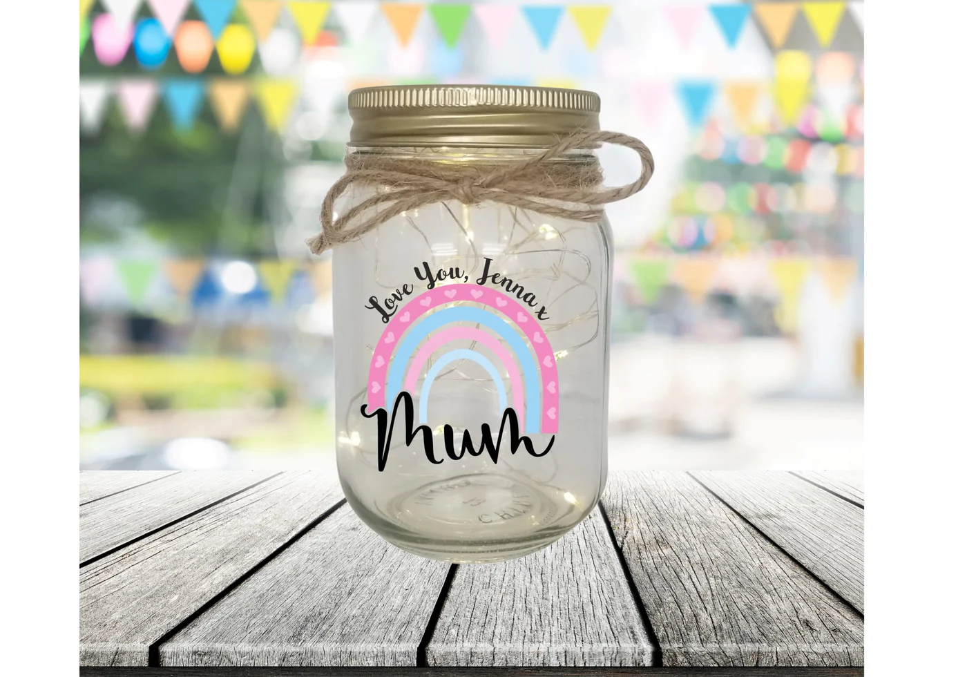 MUM Personalised LED Candle Jar Light MUM Personalised LED Candle Jar Light
