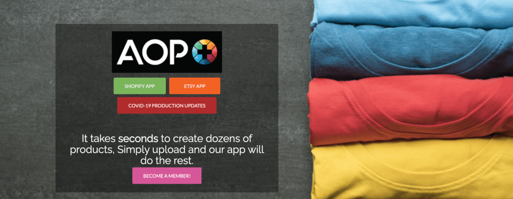 AOP+ easy print on demand website