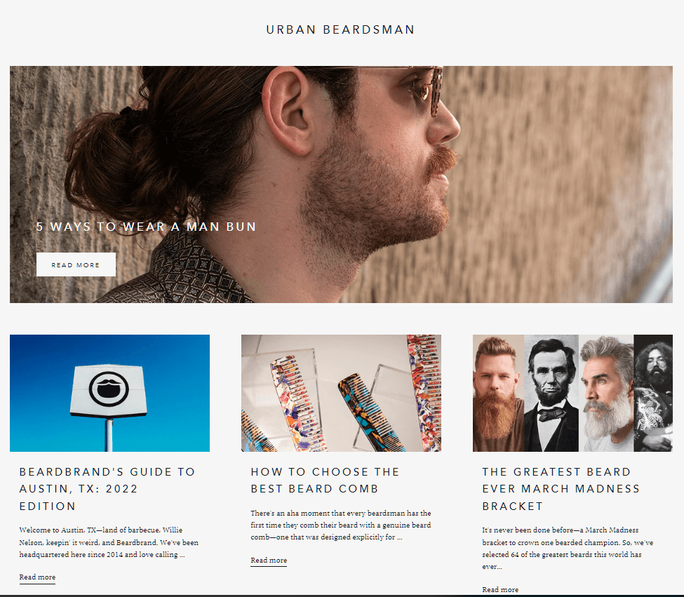 Beardbrand Shopify blog