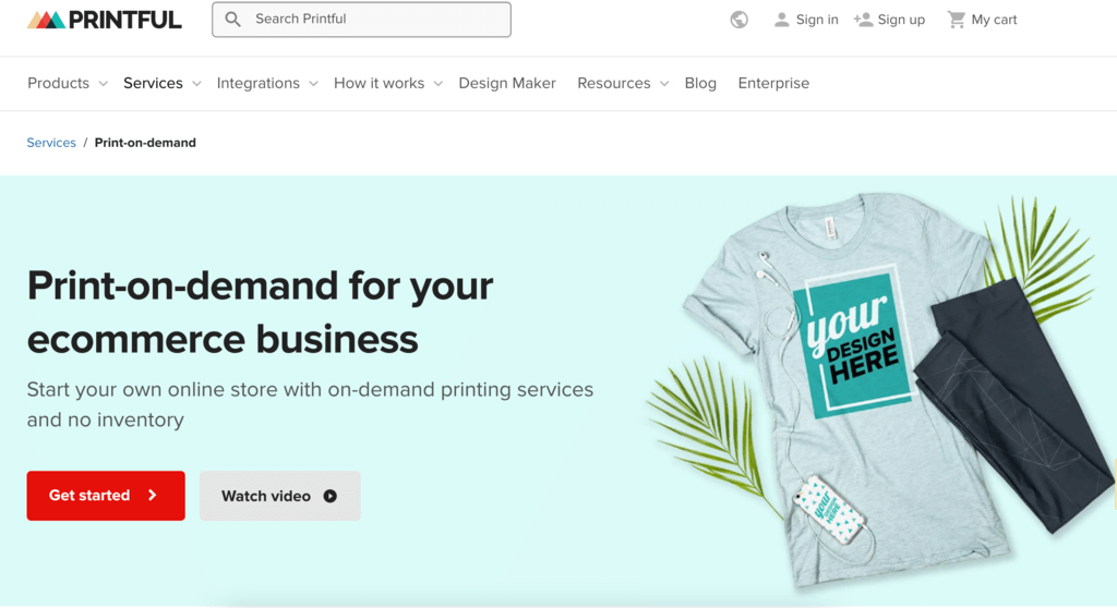 Printful website