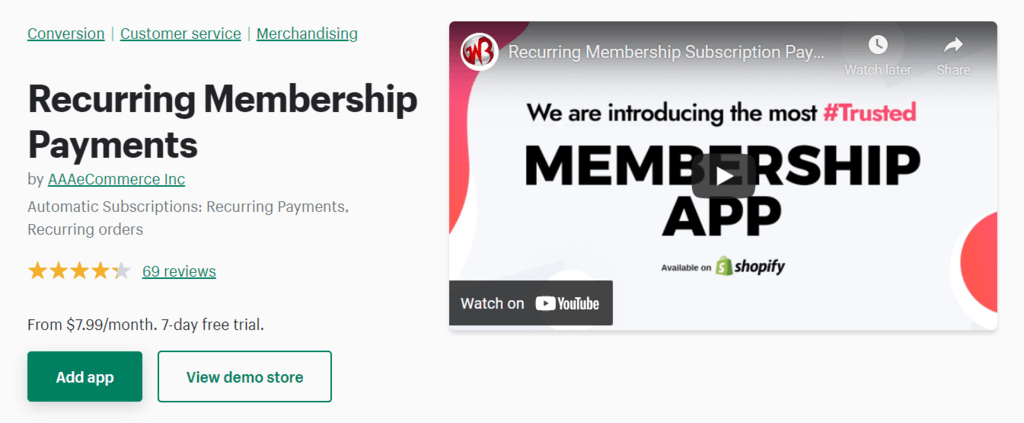 Recurring Membership Payments