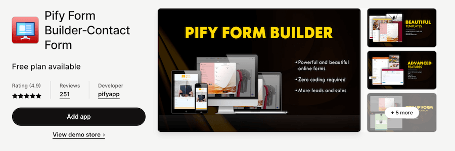 Pify Form Builder‑Contact Form