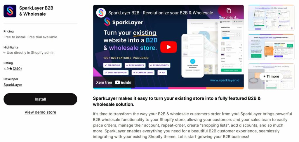 SparkLayer B2B & Wholesale Solution