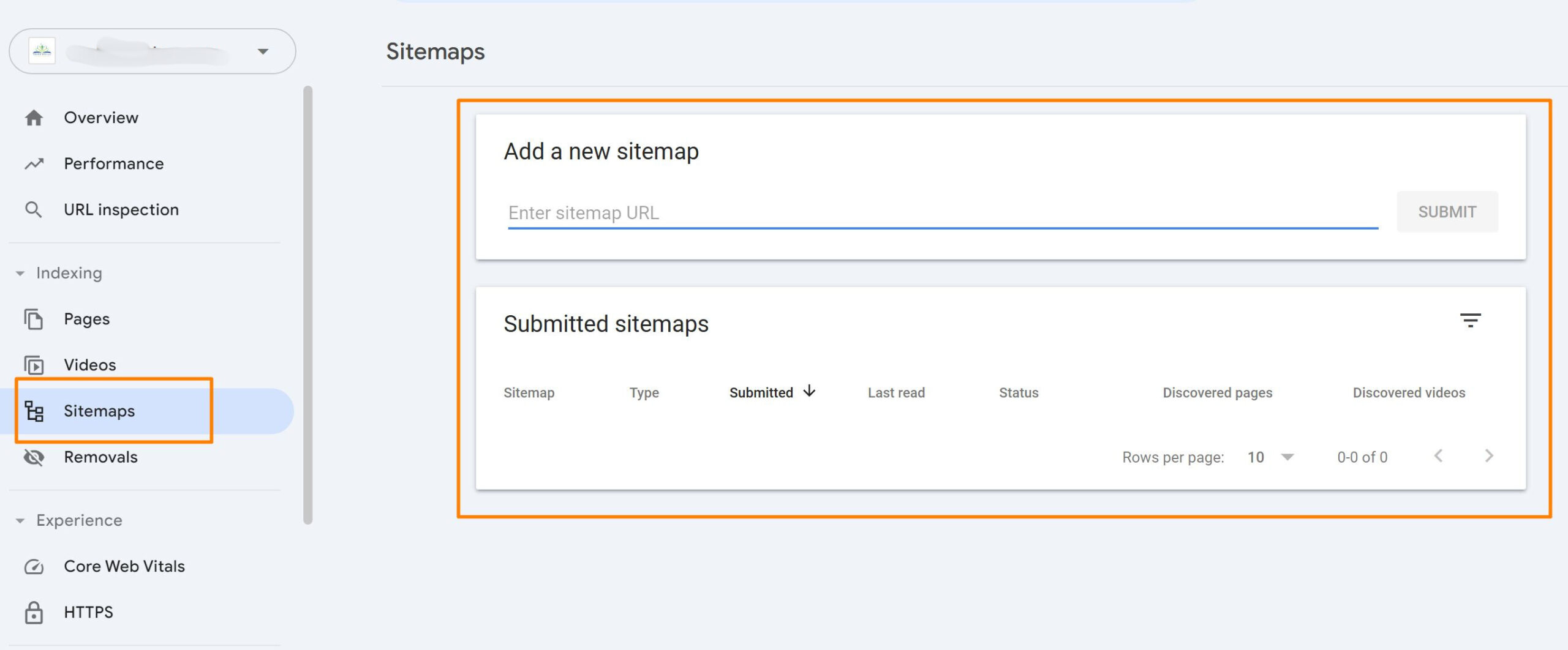 how to submit sitemap with GSC