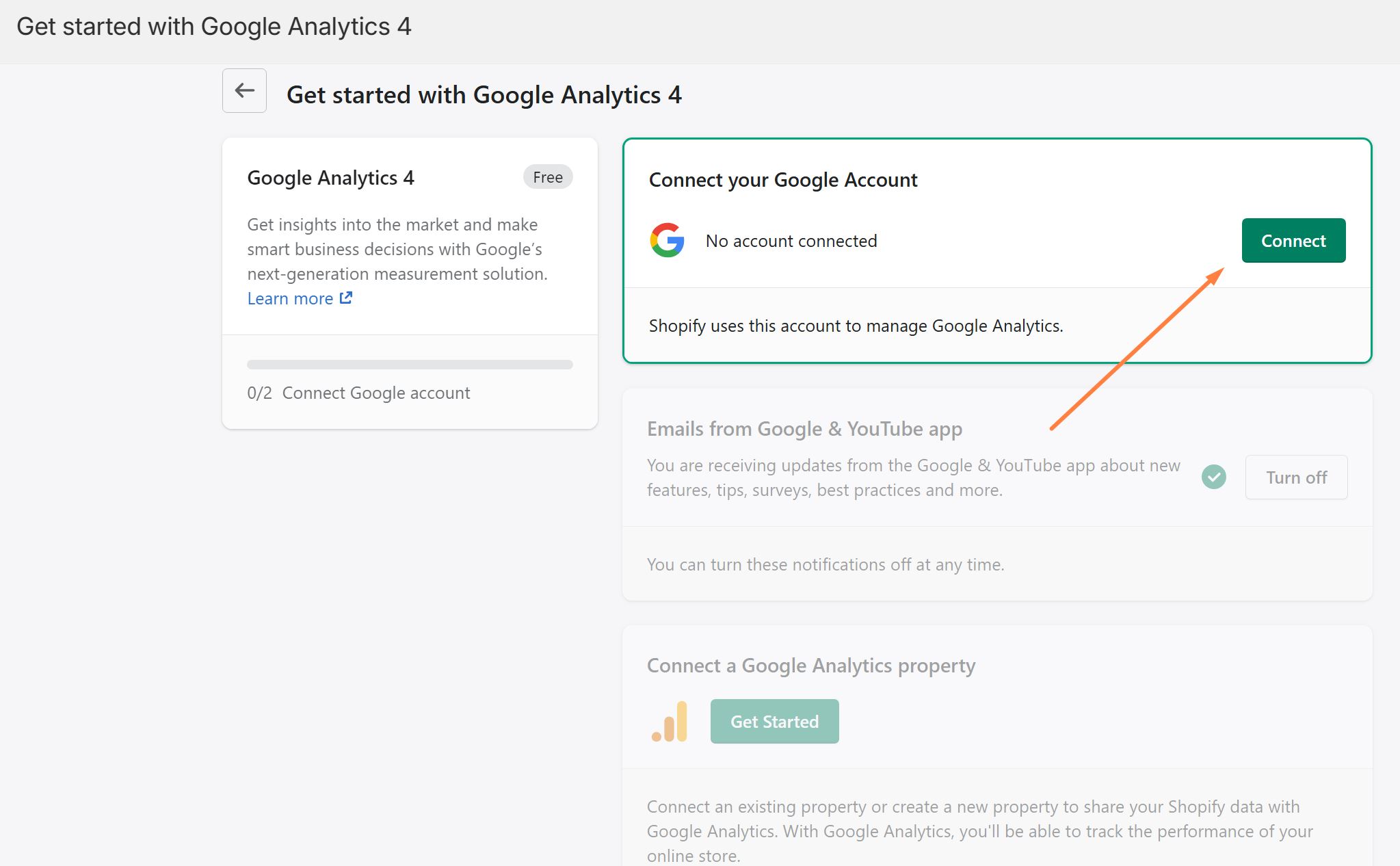 how to set up google analytics in shopify